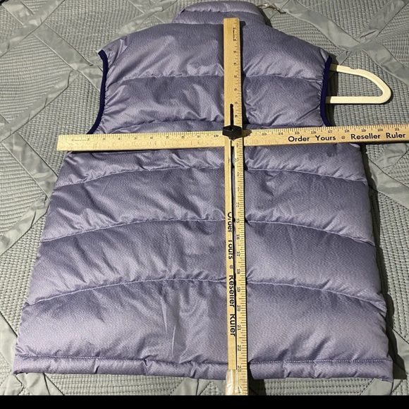 Patagonia Sweater Vest Goose Down Puffer Light Purple Full Zip Womens XSmall - Picture 8 of 8